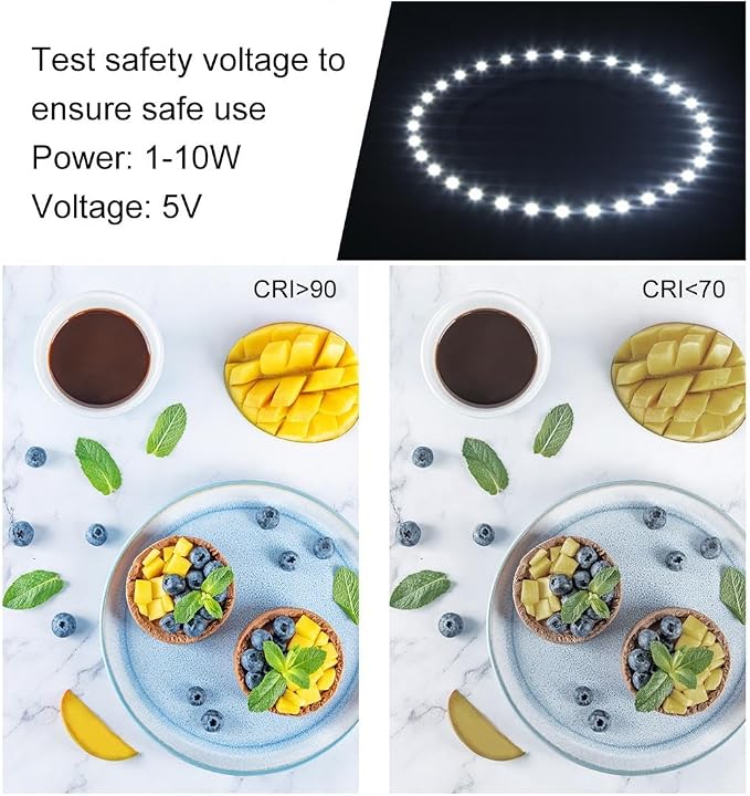 23cm Ring LED Panel Folding Portable Light Photo Lighting Studio Shooting Tent