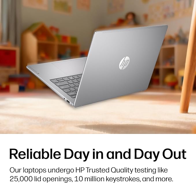 HP OmniBook 3 14 inch Next Gen AI PC, 2K Display, Snapdragon X X1-26-100, 16 GB RAM, 256 GB SSD, Qualcomm Adreno GPU, Windows 11 Home, Nouvelle Silver, 14-hz0288nr