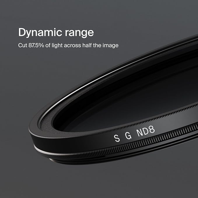 Urth 62mm Soft Graduated ND8 Lens Filter — 3-Stop, HD Optical Glass 20-Layer