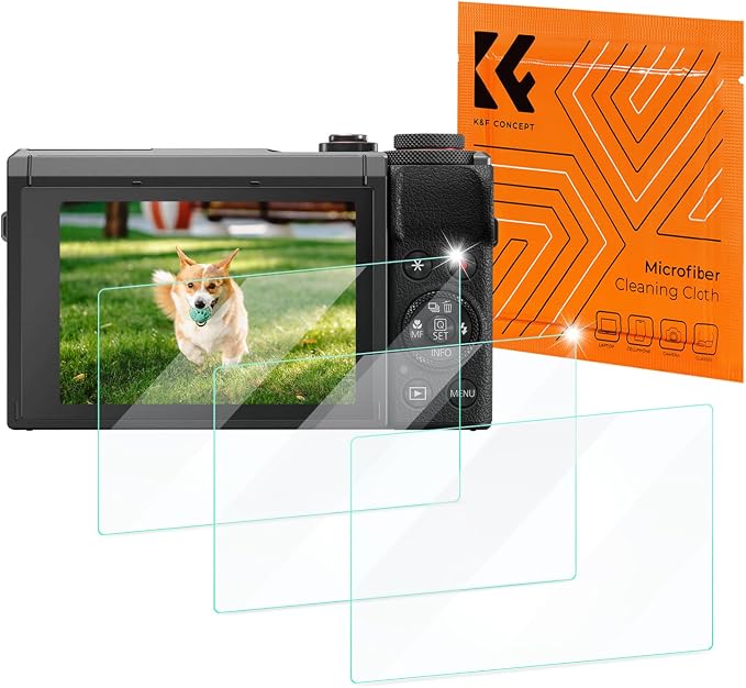 K&F CONCEPT 3 Pack Camera Screen Protector Compatible