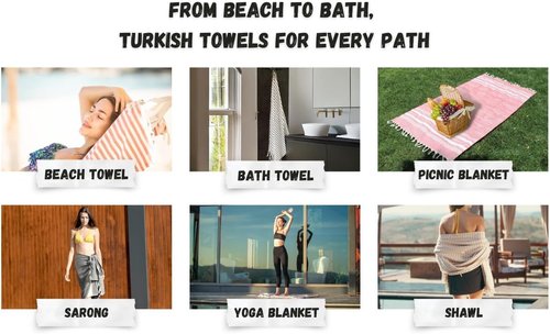 Bazaar Anatolia Turkish Beach Towel - 100% Cotton, Quick-Dry & Sand-Free | Oversized 71x39 Inches - Arpa Orange