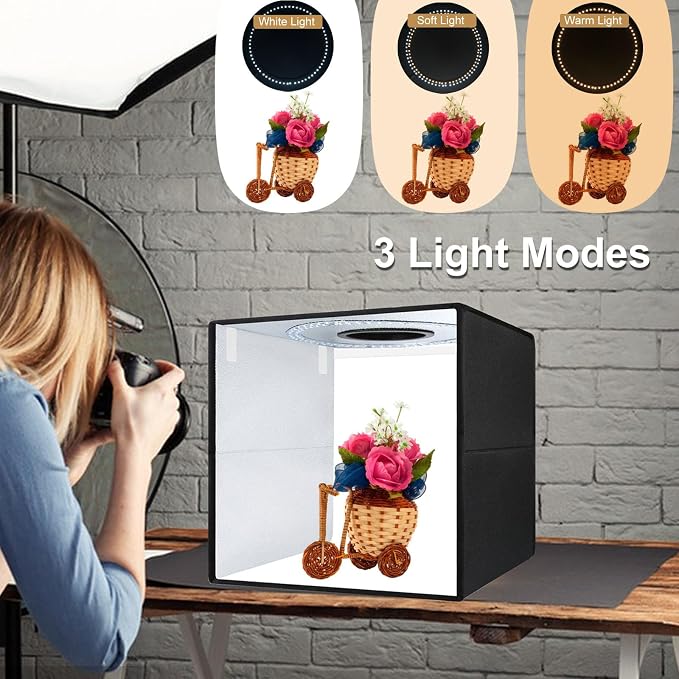 16 Inch Photo Light Box, CRI>90 Photography Shooting Tent