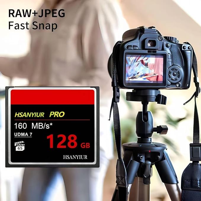 128GB UDMA Speed Up to 160MB/s, Original CF Card Camera Memory Card