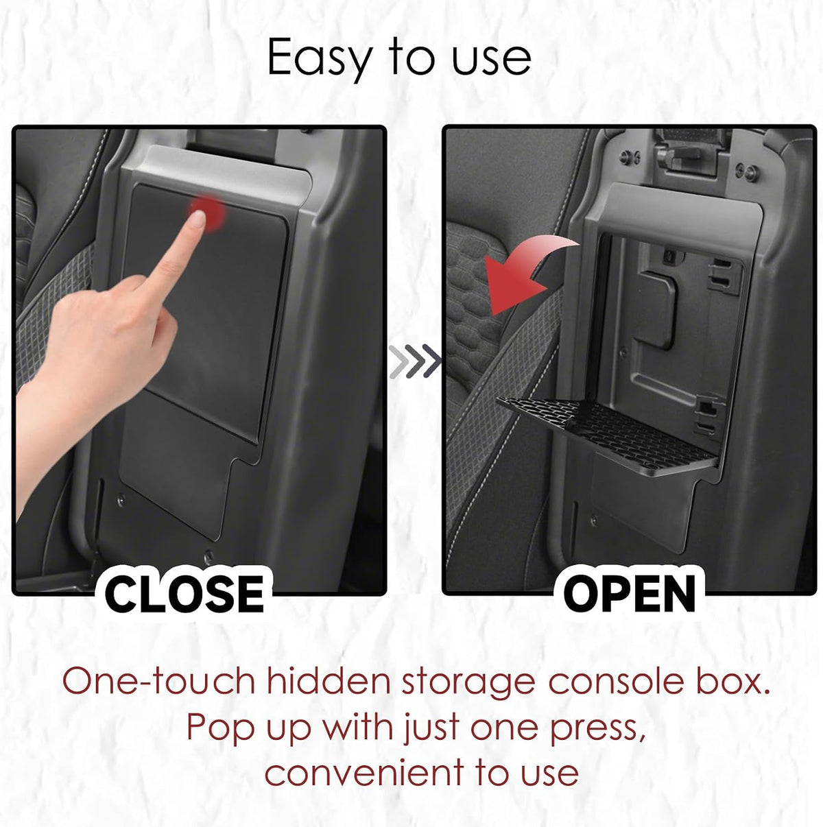 Center Console Hidden Organizer Box Set for Nissan Pathfinder 2022-2026