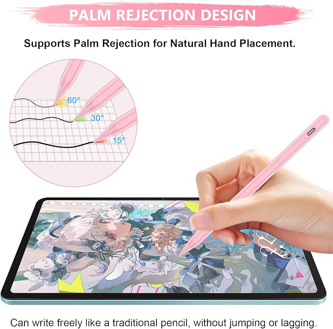 Stylus Pen for iPad A16/10th/9th Generation, 10Mins Fast Charge for Apple