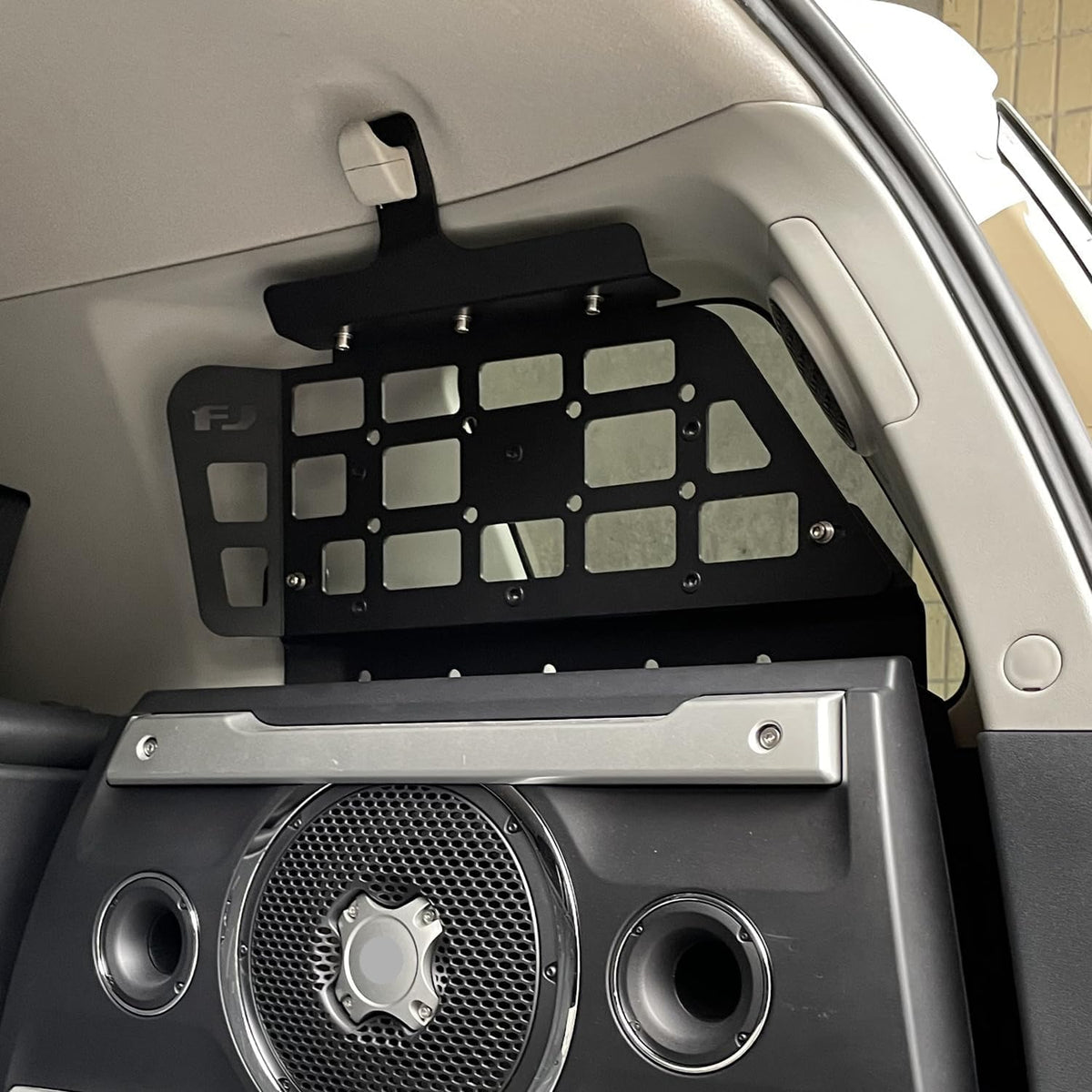 L2R for Toyota FJ Cruiser (XJ10) 2007-2024 Molle Panel Car Modular Storage Panel Shelf Modification Rear Trunk Interior Luggage Storage Carrier Organizer Kit (Side Panel + Trunk Shelf + Storage Boxes)