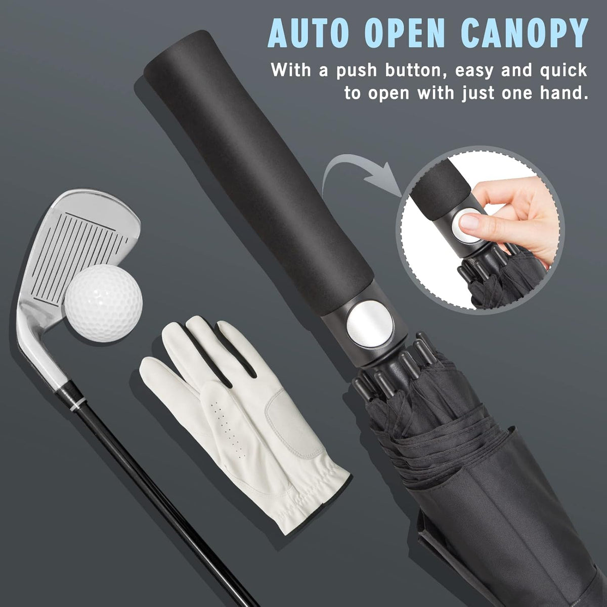 ZOMAKE Windproof Golf Umbrella - Extra Large Double Canopy for Rain & Sports | 51-72 Inch Sizes