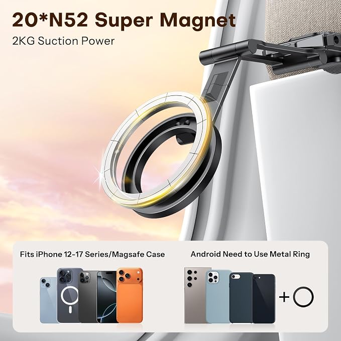 OMOTON TP02 360°Rotating for MagSafe Tripod, New Upgrade
