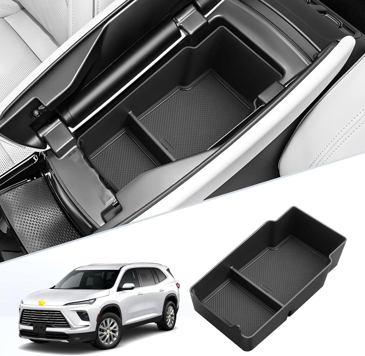 SKTU Upgrade for 2024 2025 2026 Buick Envision Accessories Center Console Organizer for 2024 2025 2026 Buick Envision (Preferred/Sport Touring/Avenir) Console Tray 2024-2026 Envision Insert ABS Tray