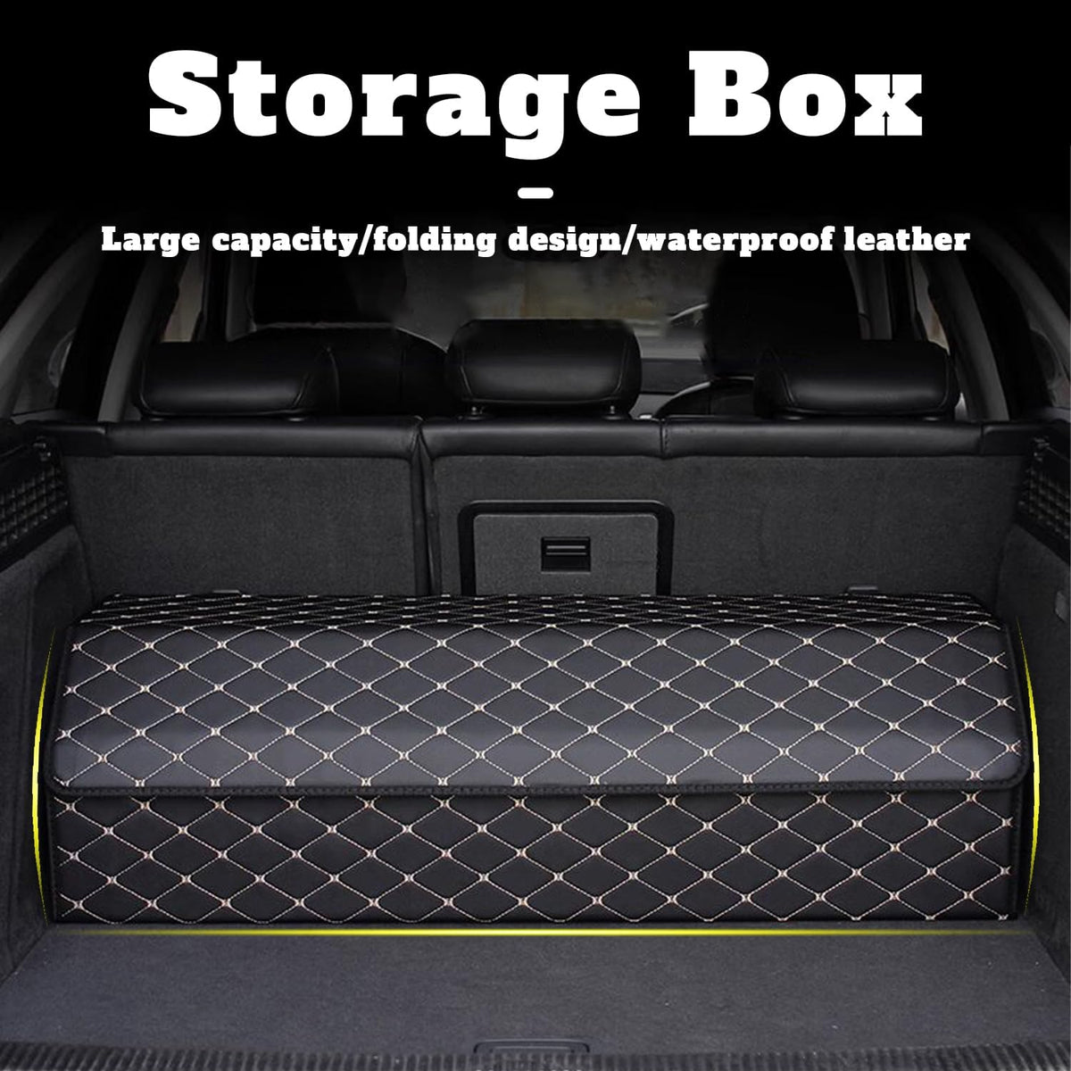 Car Trunk Organizer for Buick Enclave - Custom Fit,4-Layer Cover,Leather,Large Space Outdoor Trunk Organizer,All-Season Use for Buick Enclave 2018-2024