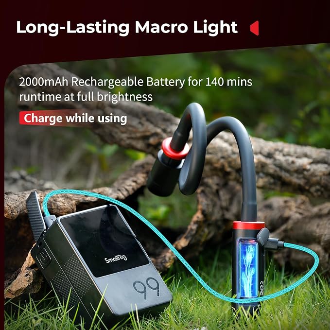 SmallRig RM 03 Macro Photography LED Light, Adjustable Beam Angle, 5 Colors