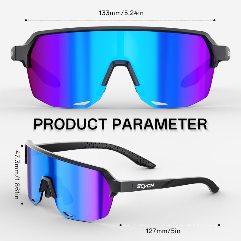 SCVCN Youth Sports Sunglasses for Boys Girls Baseball Cycling Glasses Kids,Lightweight,UV400 Protection, Ages 6–12 S9032