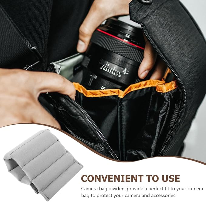 6 Pcs Camera Bag Divider Plug-in:Dividers Shockproof Protecting Camera Lens