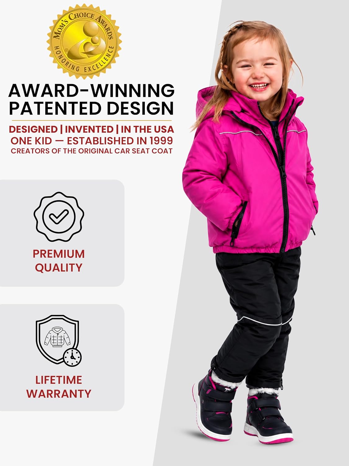 ONE KID Car Seat Coat | The Road Coat Arctic, Years 2-10