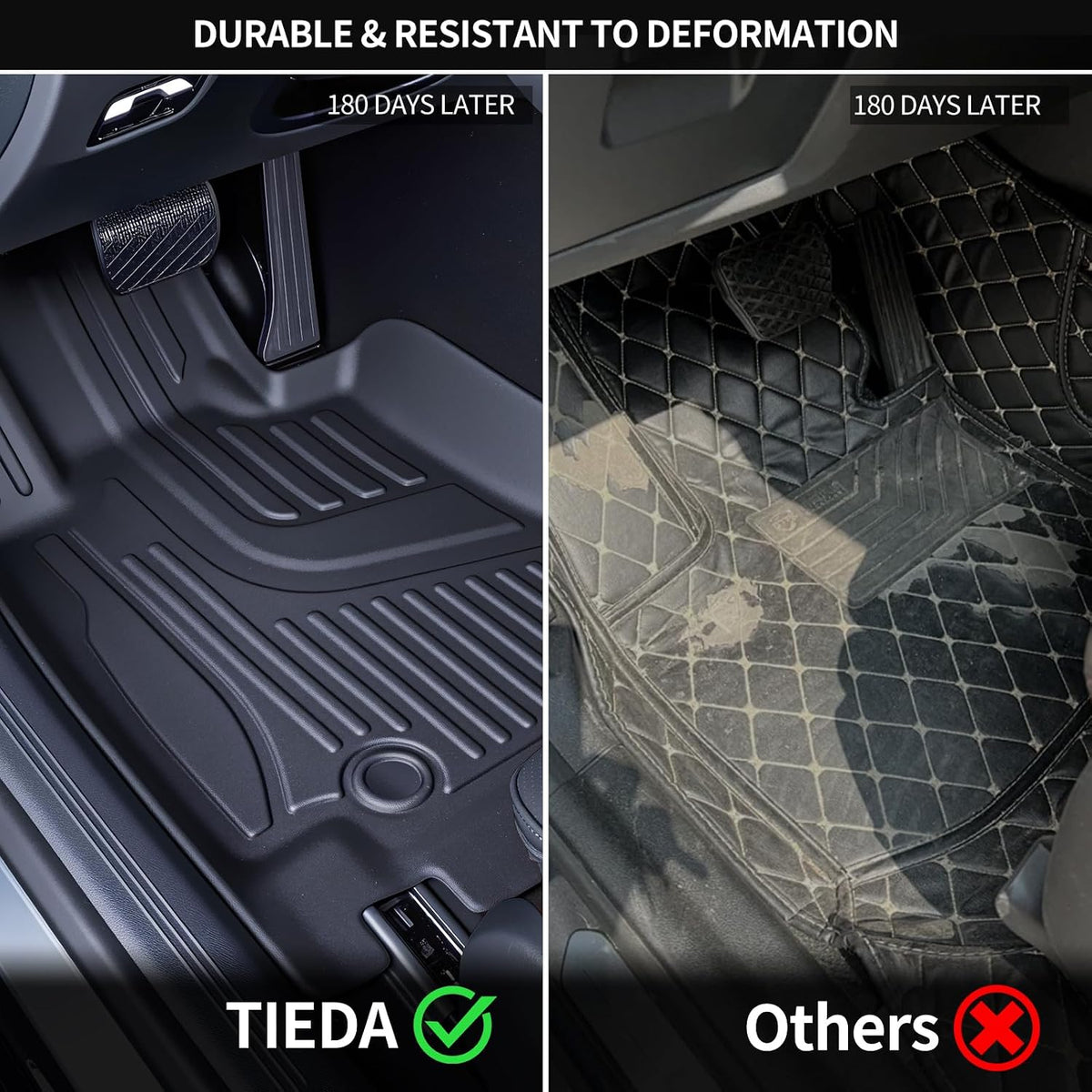 TPE Floor Mats & Cargo Liner for Mazda CX-5 2017-2025 All-Weather Protection | Full Coverage | Odorless Car Mats & Trunk Tray Custom Fit Set Accessories - Black