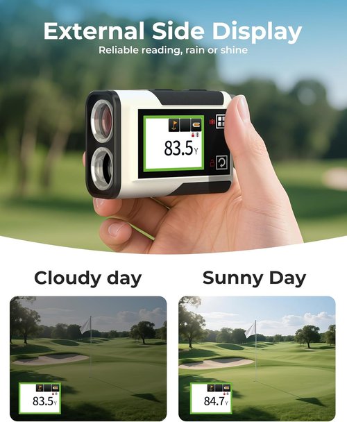 CIGMAN Golf Rangefinder - 1312 Yards with Slope, 2.4-Inch Color Touchscreen & Flag Lock Vibration