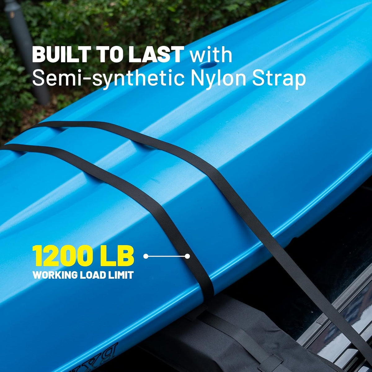 Skiennix Universal Car Soft Kayak Roof Rack Pads - Durable 20FT Tie-Down Straps Included | Ideal for Kayaks, Surfboards, SUPs