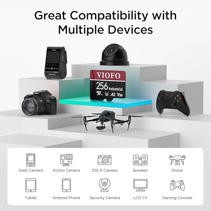 VIOFO 256GB Industrial Grade High Endurance microSDXC Card