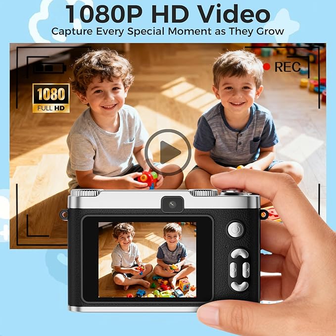 Upgrade Kids Selfie Camera, HD Digital Video Cameras