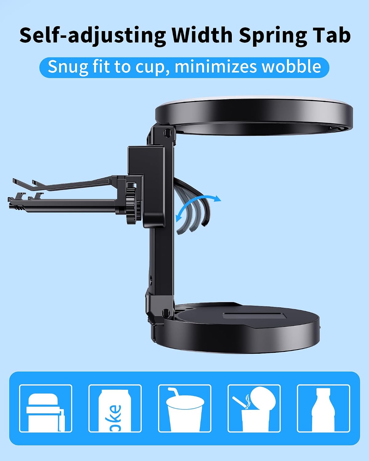 Hanging Cup Holder for Car Air Vent, Extra Car Cup Holder Expander Car Ashtray Drink Holders Clip On Outlet, Suitable for Cars and Trucks with Horizontal Blade Vents