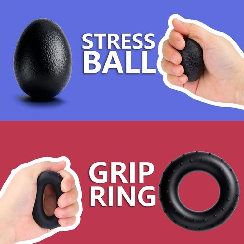 Hand Grip Strength Trainer Kit - 5 Pack Adjustable Resistance Forearm Grippers for Enhanced Hand Strength
