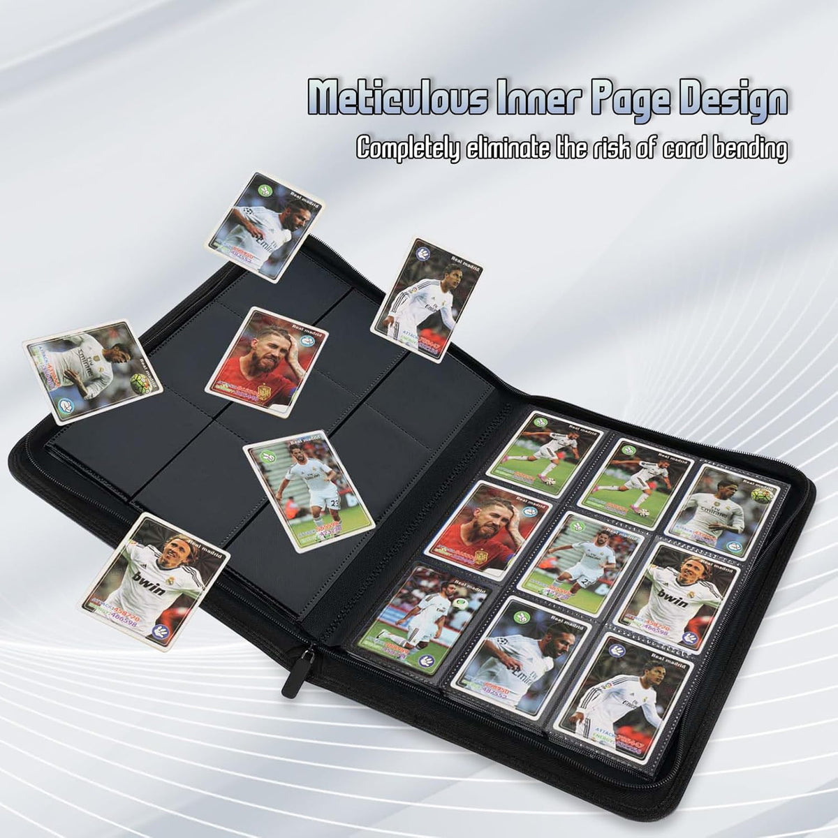 Trading Card Binder - Premium 9 Pocket PU Collection Album | 540 Pocket for MTG, TCG & Sports Cards (Black)