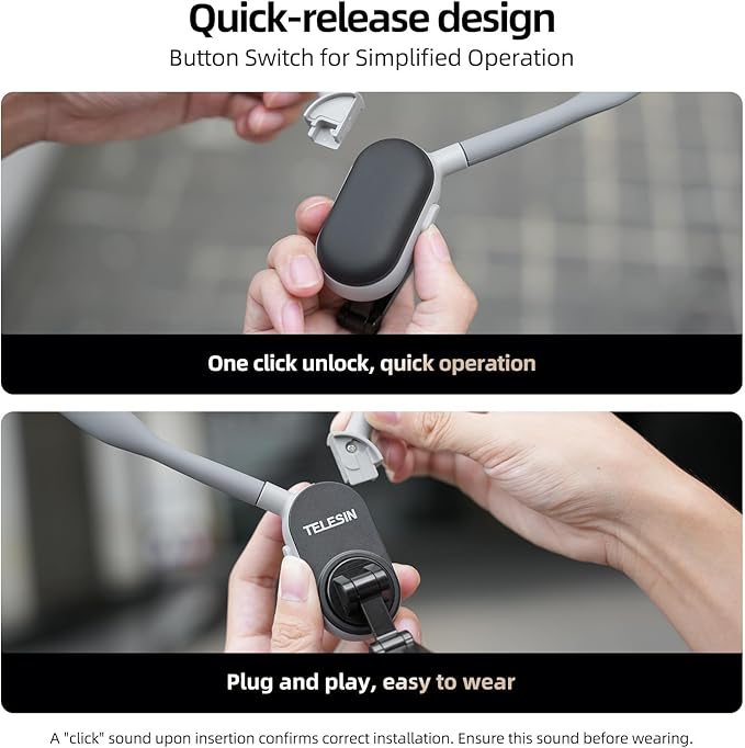 TELESIN Magnetic Neck Mount for Phones, Neck Cell Phone Holder POV/Vlog Selfie