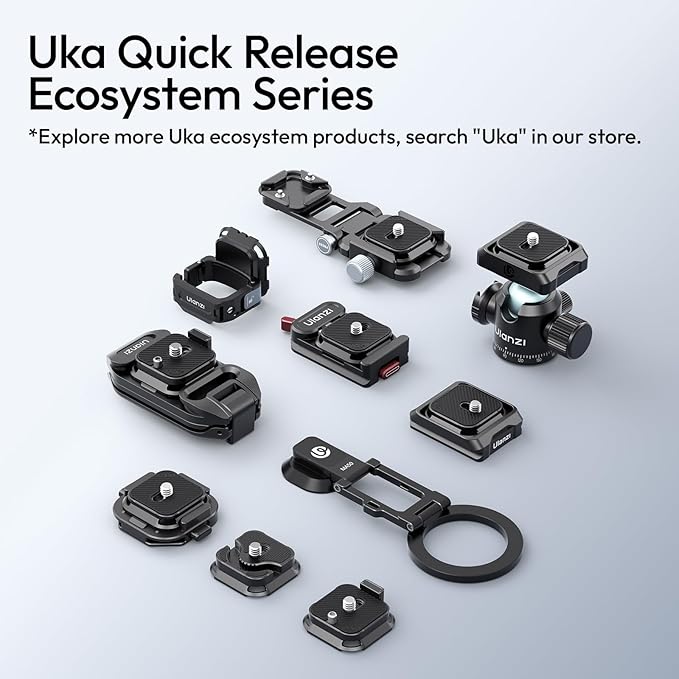ULANZI UKA12 Pro Quick Release Plate, Arca-Swiss Camera Tripod Mount Adapter w