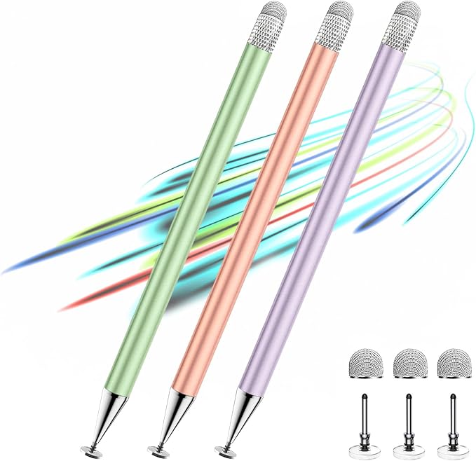 Stylus Pen for Touchscreen ipad.2-in-1 Tip for Nintendo Switch | Disc & Fiber