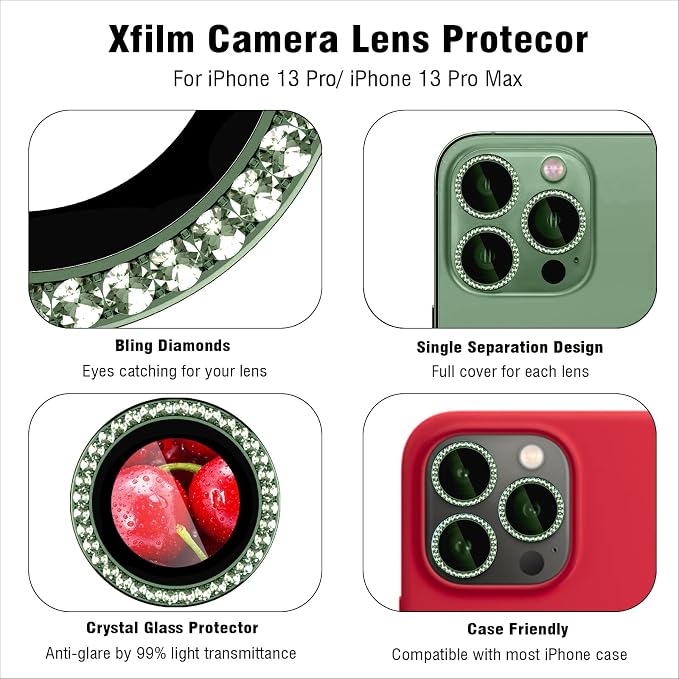 Bling Diamond Individual Camera Lens Protector