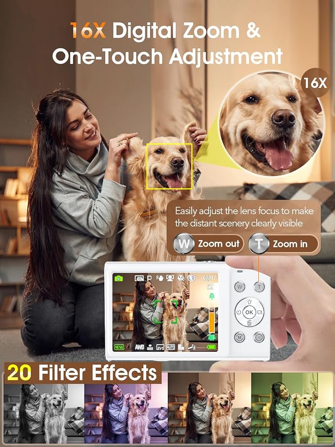 Digital Camera, Autofocus 4K Vlogging Camera
