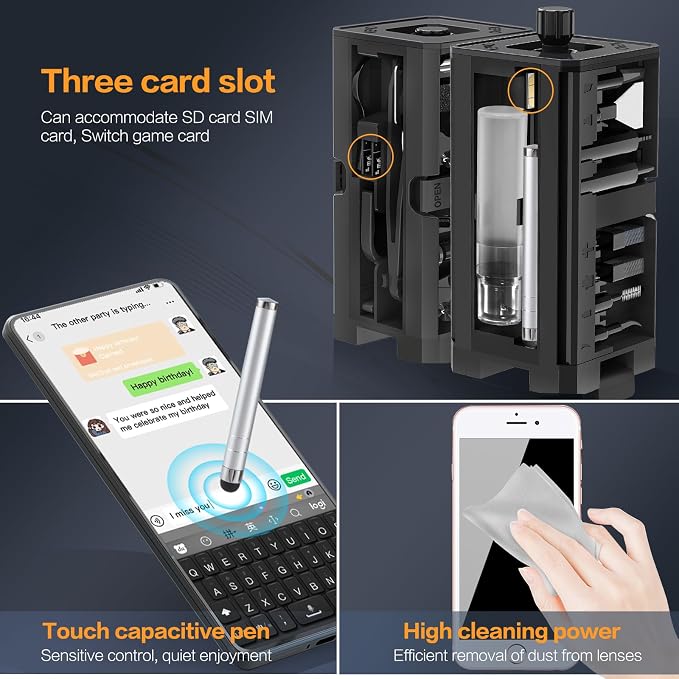 34-in-1 for iPhone Cleaning Kit, Sunoyar Airpods Cleaning Kit Multi-Functional