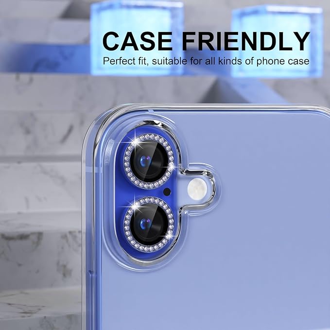 Choiche Compatible for iPhone 16 /iPhone 16 Plus Camera Lens Protector Bling