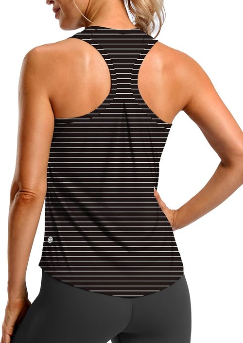 G Gradual Women's Racerback Workout Tank Tops - Loose Fit Athletic Yoga Shirts for Running & Gym