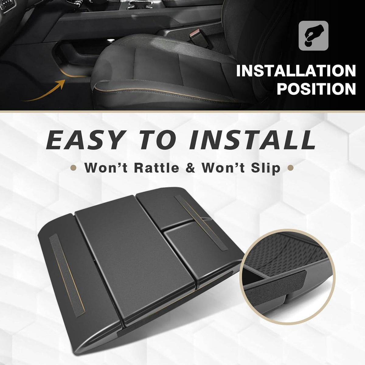Muslogy Lower Console Organizer for 2024-2026 GMC Acadia/Chevy Traverse
