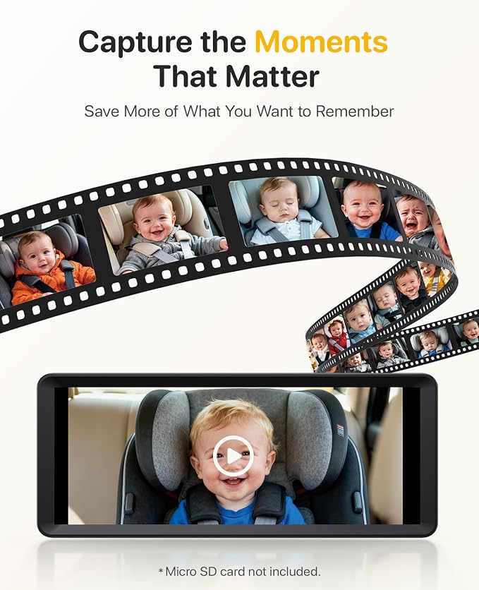 Luckview BM5 MAX Dual Baby Car Camera, 1080P HD