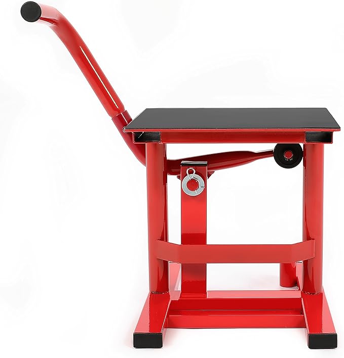 ALMULOO Dirt Bike Lift Stand Motorcycle Jack Lift Stand 330 LBS Capacity 10.1"-19.7" Adjustable Height Hoist Table Steel