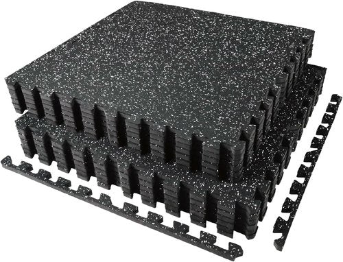 AIRHOP Exercise Equipment Mats - 0.56in Thick Interlocking Puzzle Tiles | 48 Sq Ft Heavy-Duty Gym Flooring, 12 Tiles, 24 x 24in