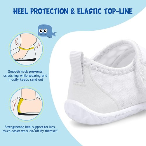 LeIsfIt Toddler Water Shoes - Breathable Quick-Dry Aqua Socks for Beach & Pool Play | Kids Sizes