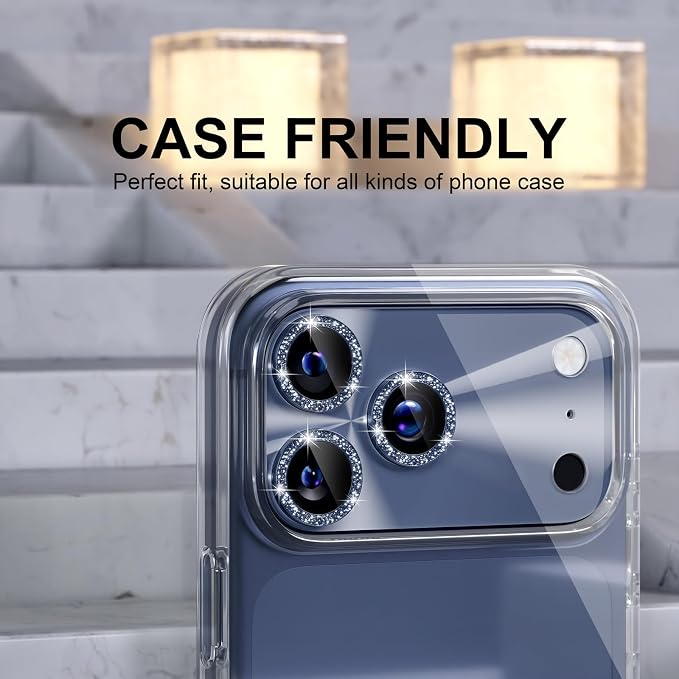 Choiche Compatible for iPhone 17 Pro Max Camera Lens Protector, Bling Camera
