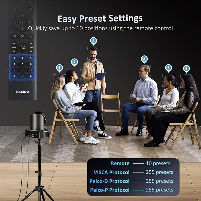 NexiGo Conference Room PTZ Camera System