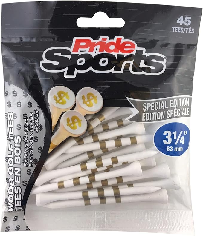 PrideSports 3-1/4" Money Tees, White, (PS31445M)