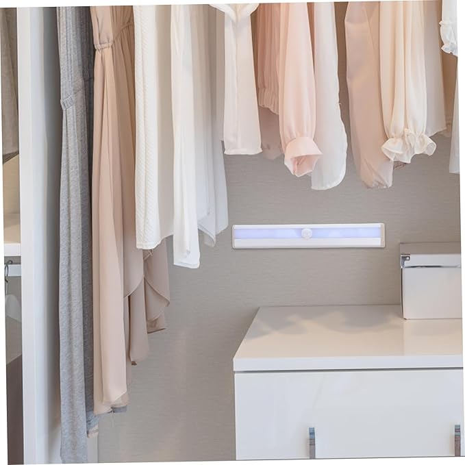 Angoily 3pcs Wireless Motion Sensor Led Cold White Cabinet Light Smart Sensor Closet Lights Under Cabinet Lighting Energy Saving