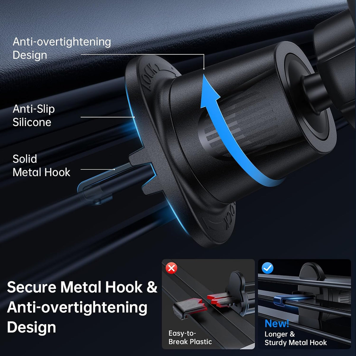 SYNCWIRE for MagSafe Car Mount, Magnetic Phone Holder for Car Air Vent