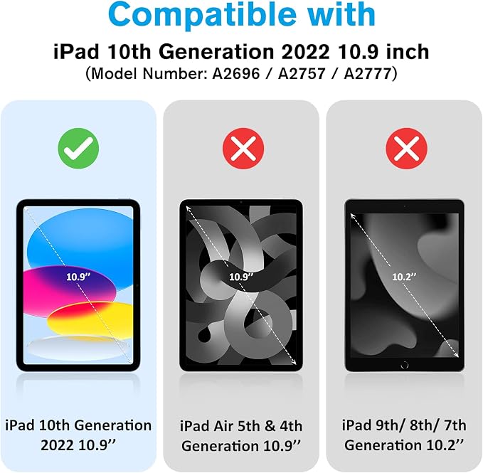 ProCase Screen Protector for iPad A16 2025 11th/10th 2022 Generation, 2