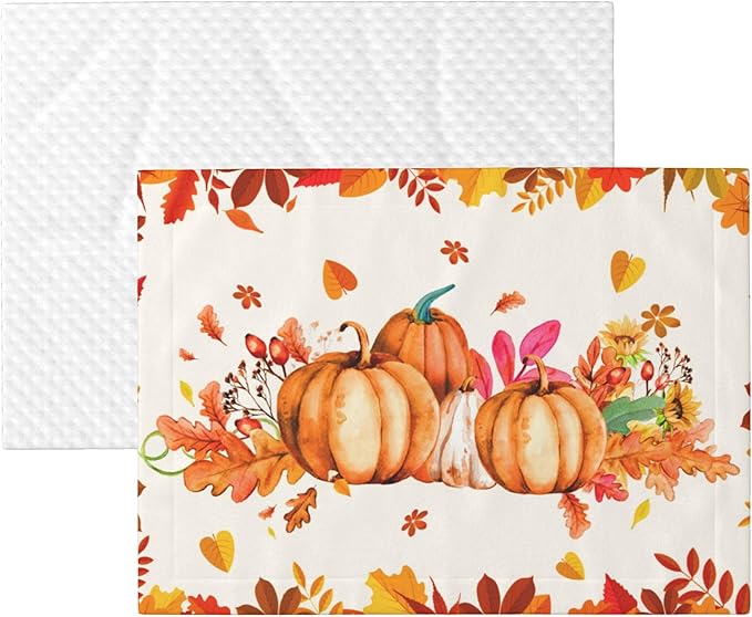 Pumpkins Blanket for Dog Cat - Orange Fall Throw Blanket 40x30 Autumn Pet Blanket for Couch Sofa Bed