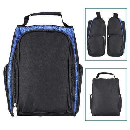 Golf Shoes Bag for Men Sport Bag - Zippered Storage Bag Travel Shoes Case carrier Tote Bag for Sport Golf Tennis and Other Accessories (Blue)