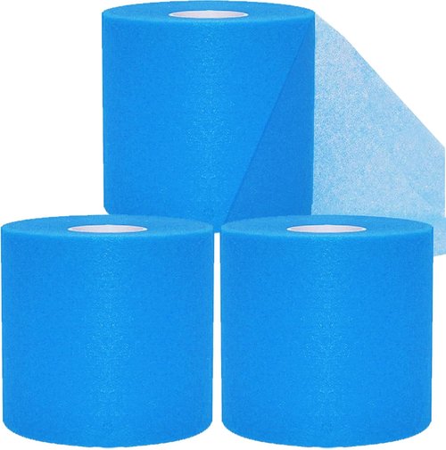 ADMITRY Pre Wrap Tape - Athletic Foam Underwrap for Sports | 3 Rolls x 22 Yards in Blue