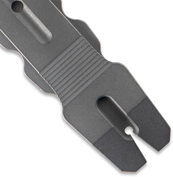 WeKnife Gesila Mini Pocket Flat Pry Bar Crowbar Multifunction EDC Titanium Tool Nail Puller Survival Opener No-Slip And Corrosion Resistant A-08B(Gray)-1 PACK