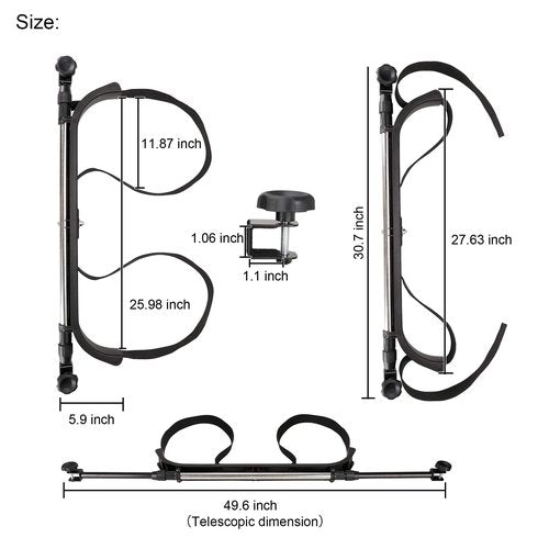 10L0L Universal Golf Cart Rear Seat Bag Holder Rack Attachment for Most 2+2 Golf Cart, Adjustable No-Drilling Golf Cart Bag Holder Fits Yamaha, EZGO, Club Car
